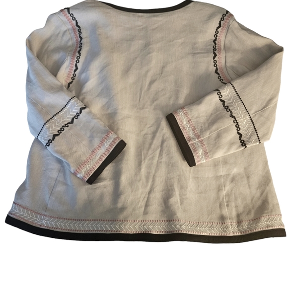 Sigrid Olsen Signiture Women's Jacket Size 6,  Colors Tan, Black, Salmon, White - Picture 3 of 6